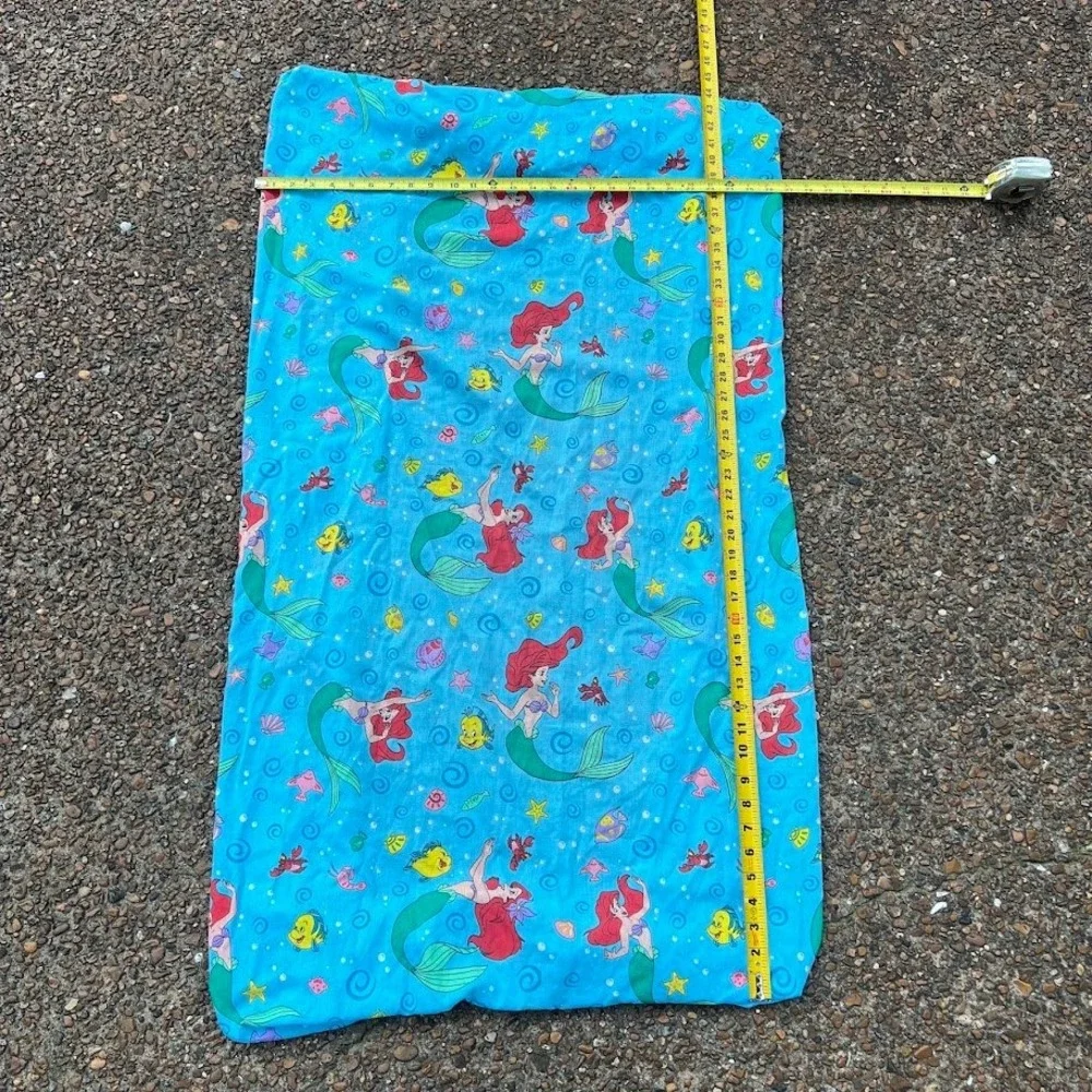 Vintage Dundee Disney Little Mermaid Ariel Fitted Crib Sheet Made in USA Blue